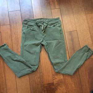 American Eagle Green Jeggings